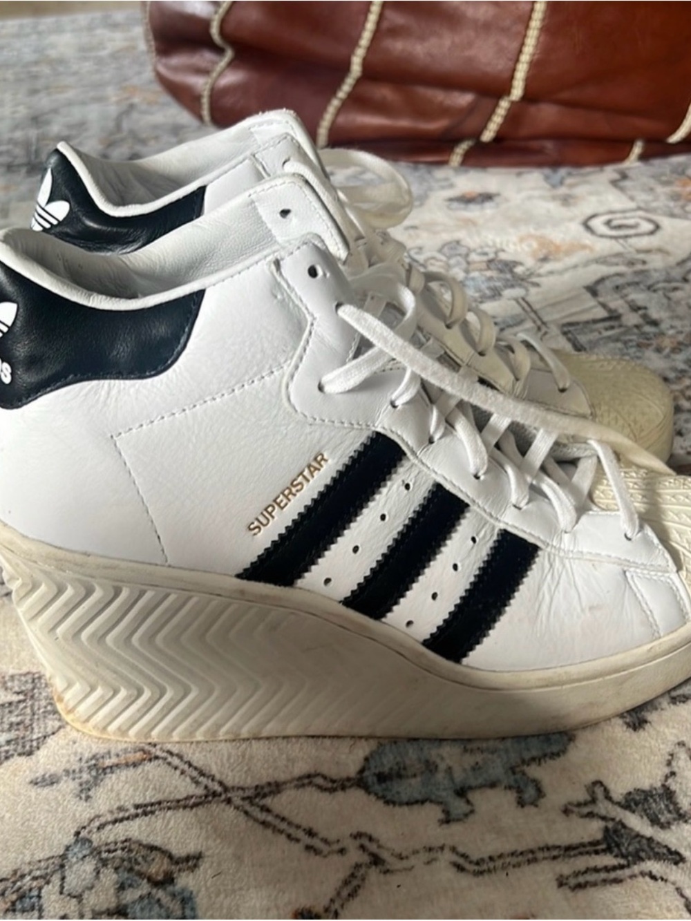 adidas Women’s Superstar Platform Sneaker - White/Black